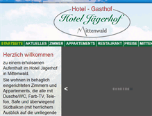 Tablet Screenshot of hotel-jaegerhof.com